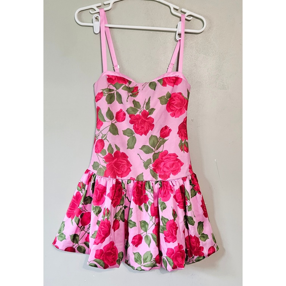 Show Me Your Mumu Tiffany Skort Dress Pink Rose Floral Mini Dress Small